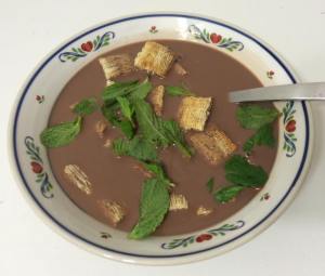 shredded wheat chocolate milk fresh mint