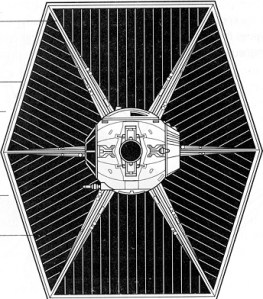 Tie fighter wing panel