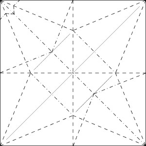 flapping crane crease pattern